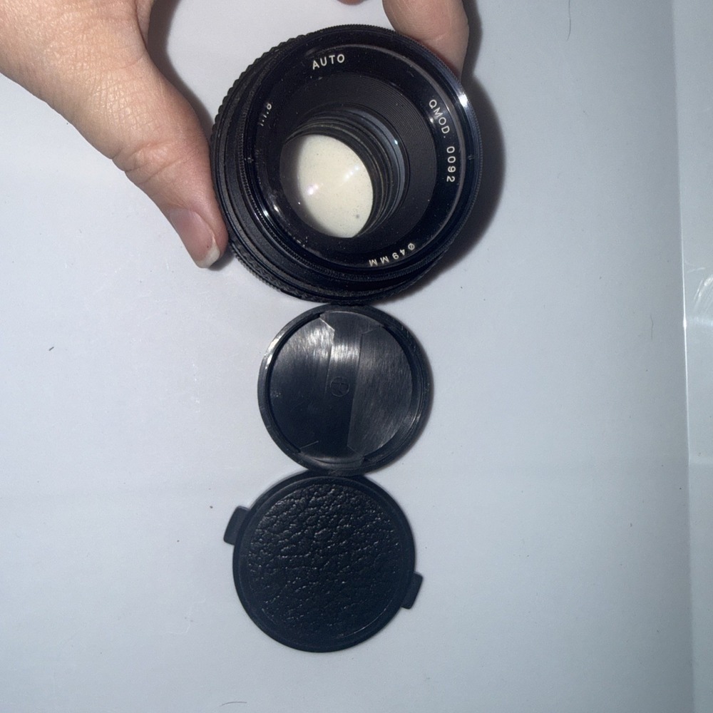 Vintage Camera Lens - Vivitar 49mm 1:1.8 Auto Caps Included